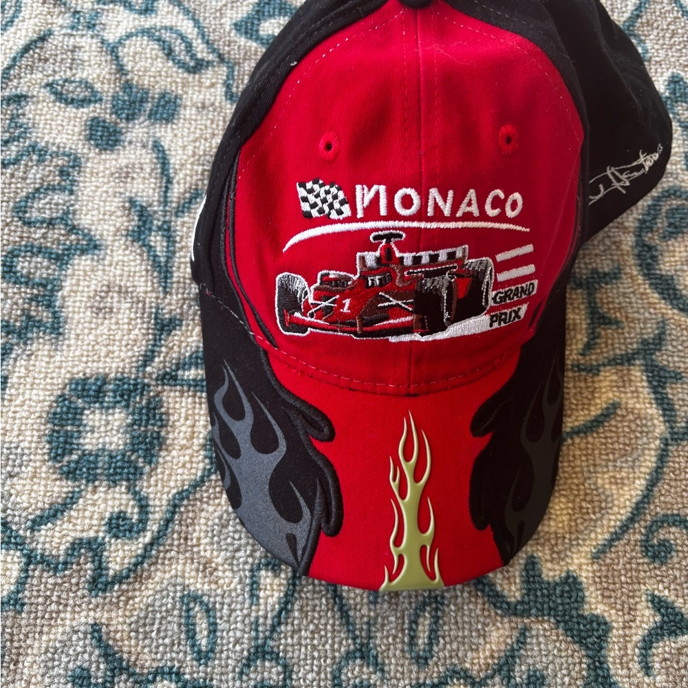 Monaco Grand Prix Kids Racing Cap - Red and Black